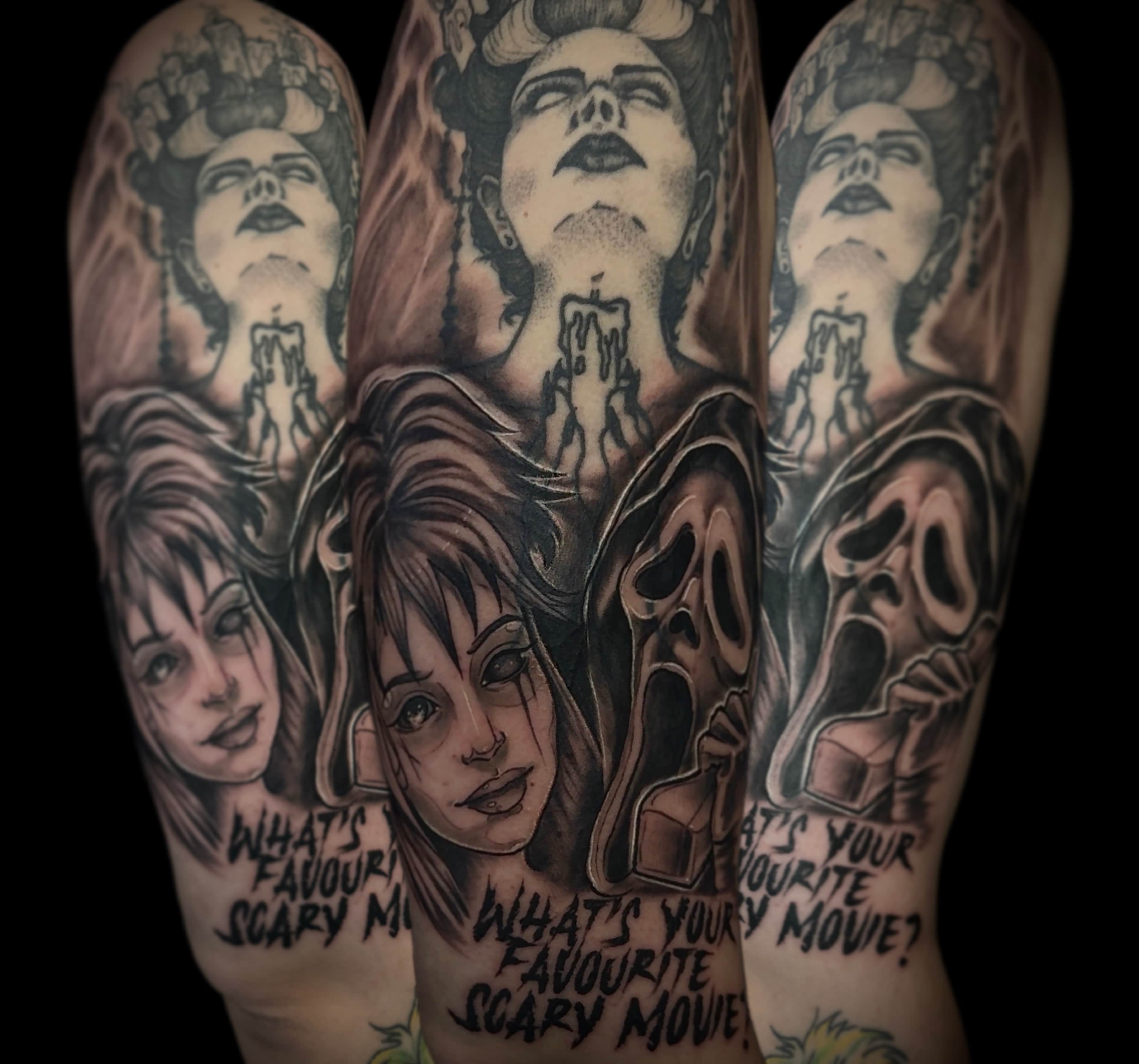 Horror Half Sleeve Tattoo