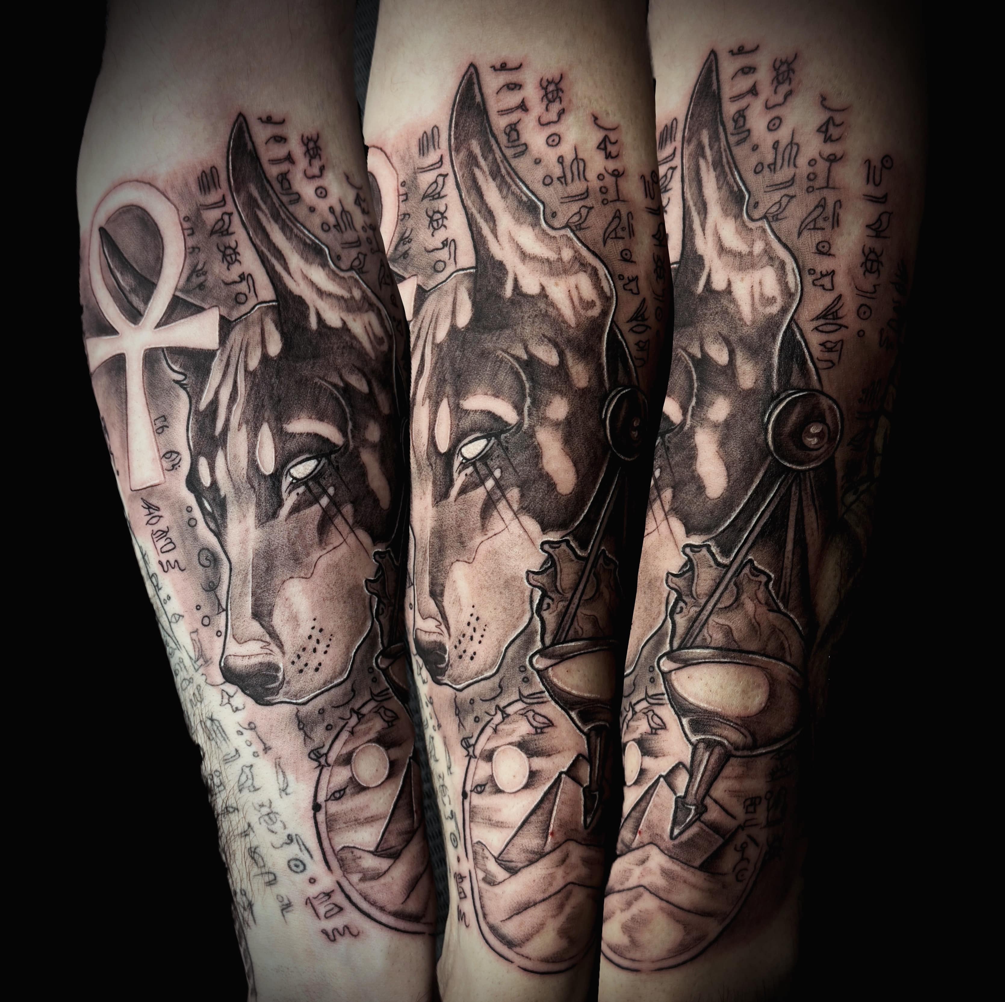 Egyptian Dog Tattoo