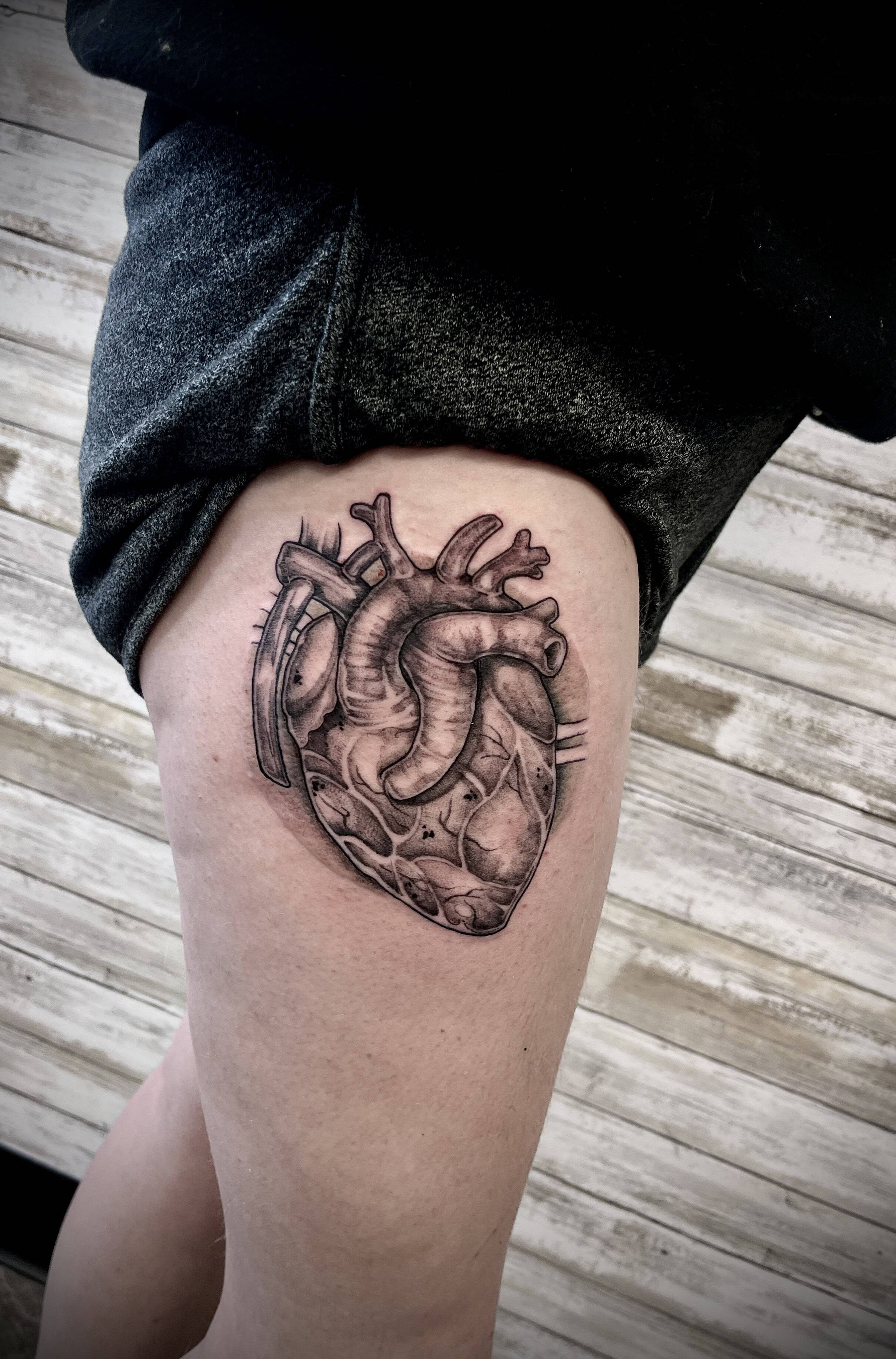Anatomical Heart Tattoo