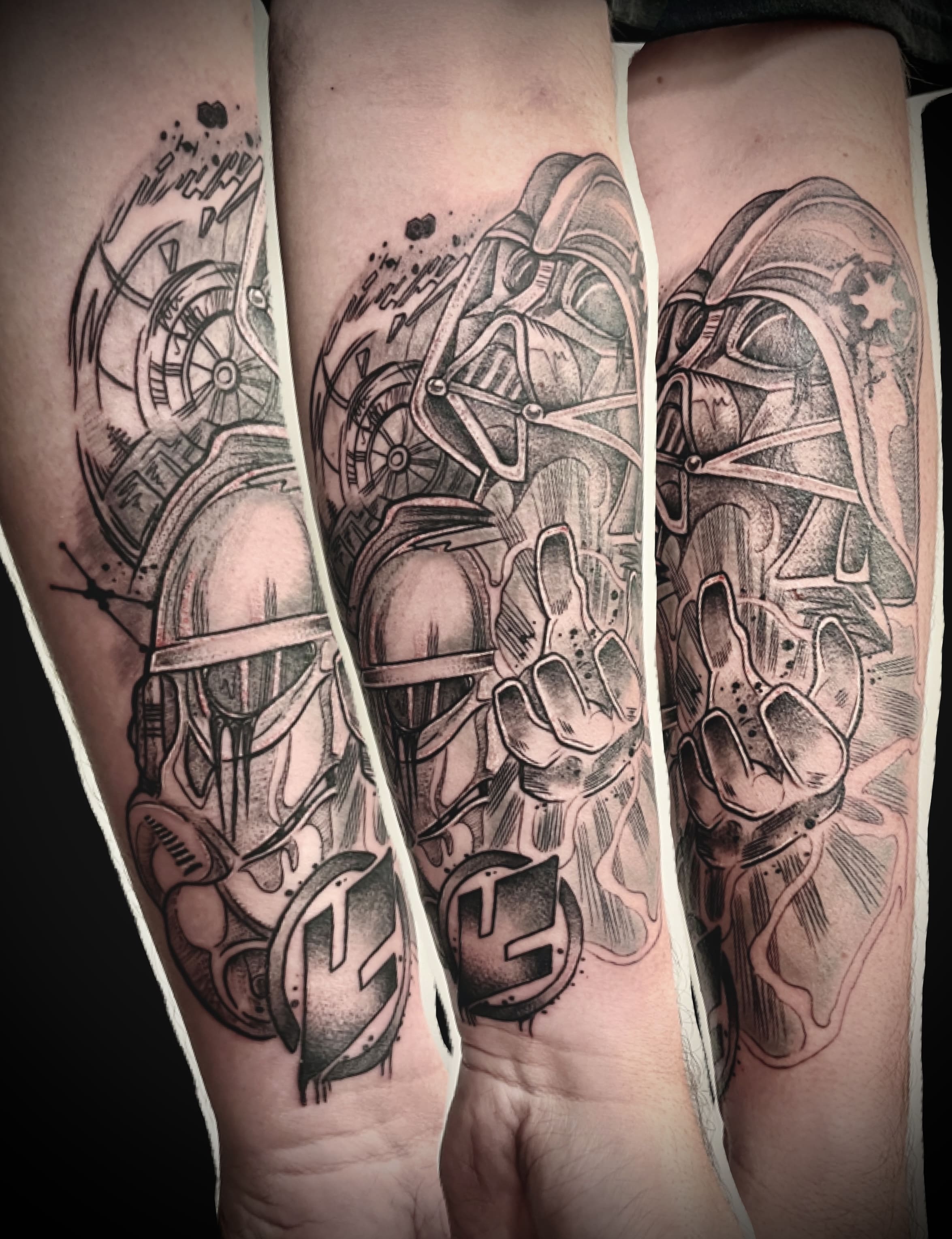 Star Wars Darth Vader and Stormtrooper Tattoo