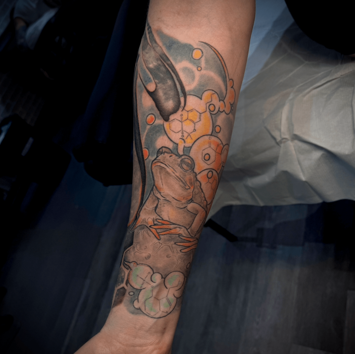 Frog Forearm Tattoo