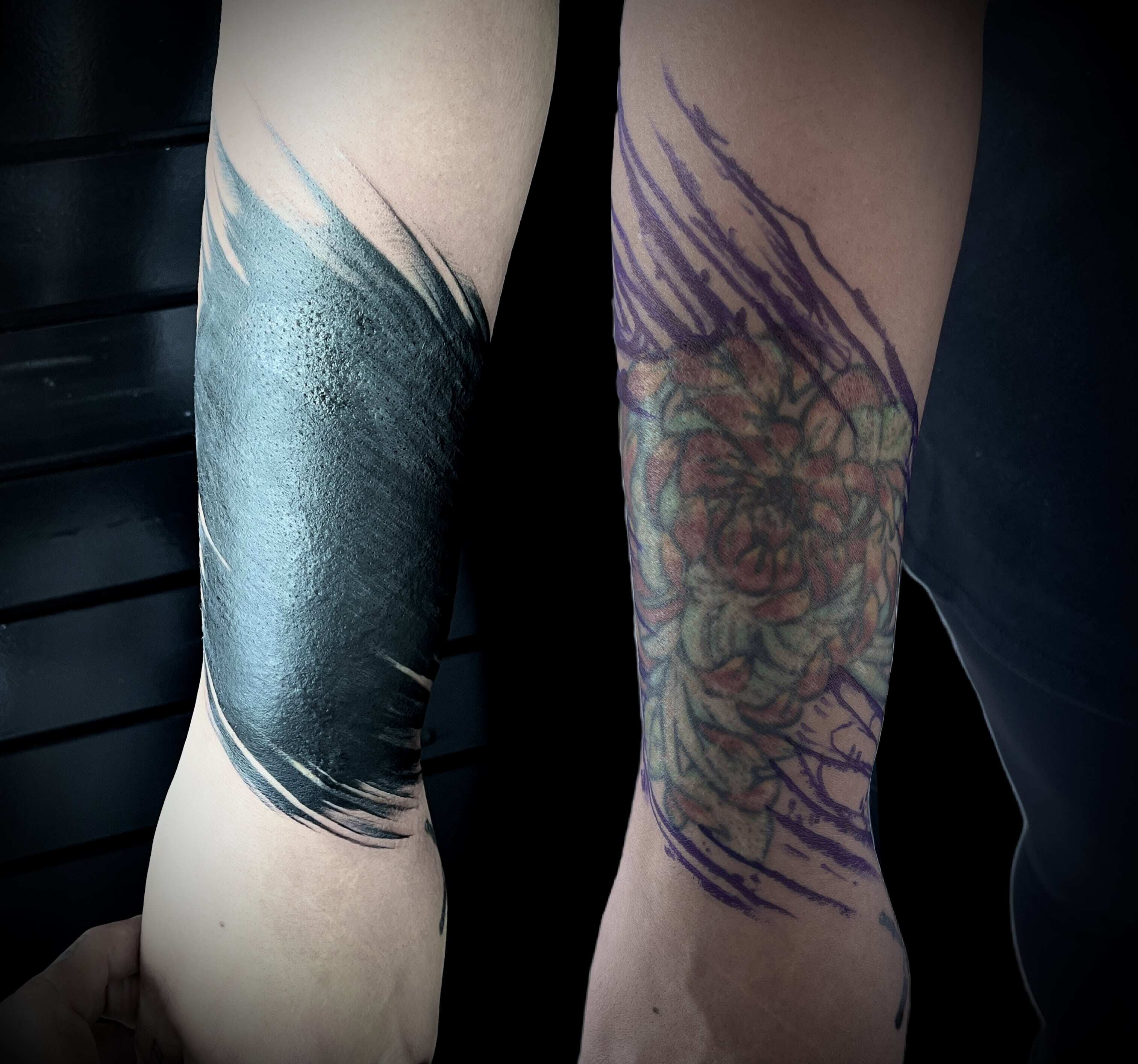 Forearm Blackout Tattoo