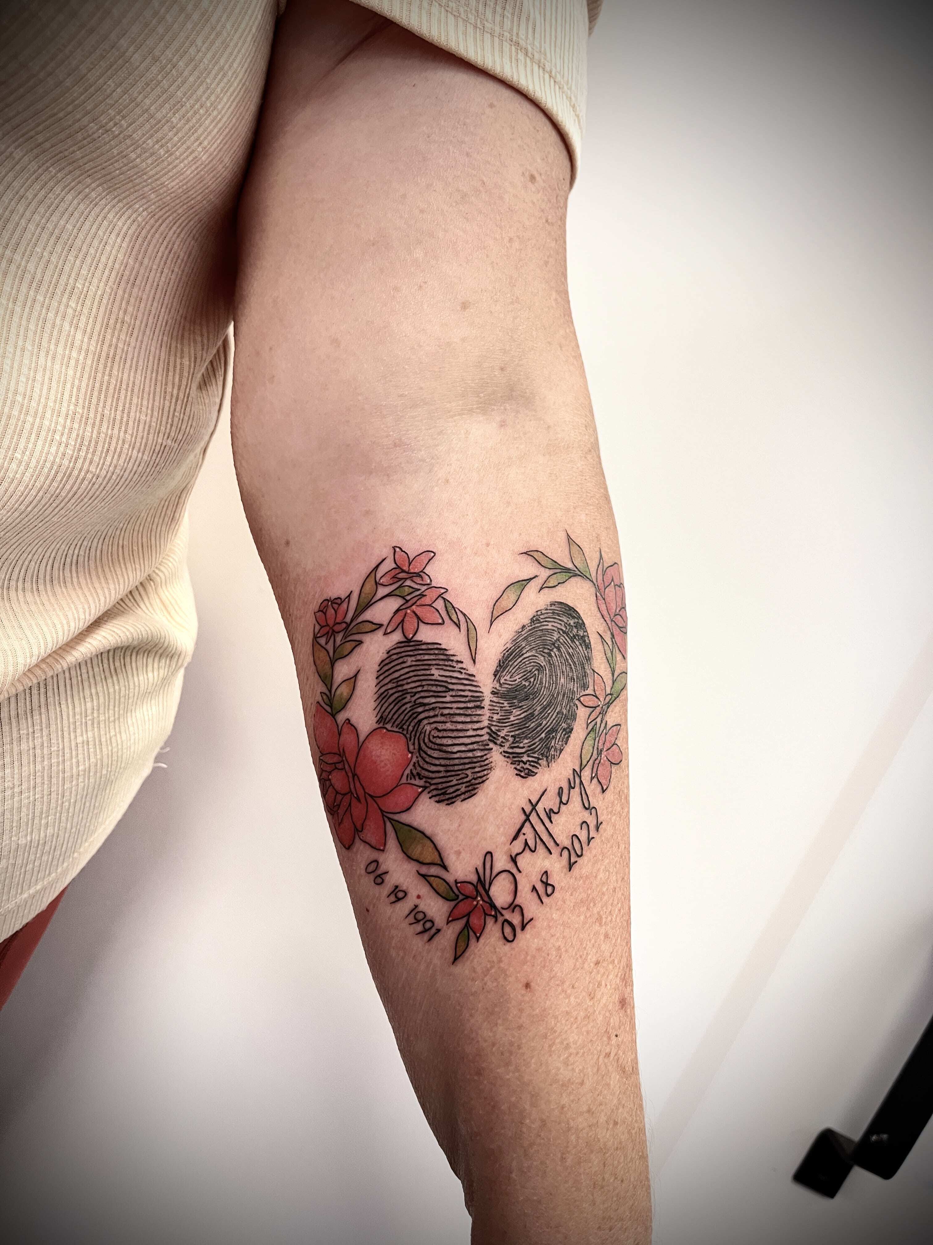 Heart with Thumbprints Tattoo